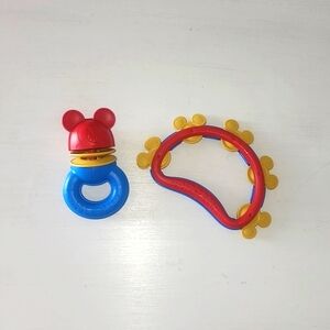 Disney Baby Mickey Mouse tambourine and rattle